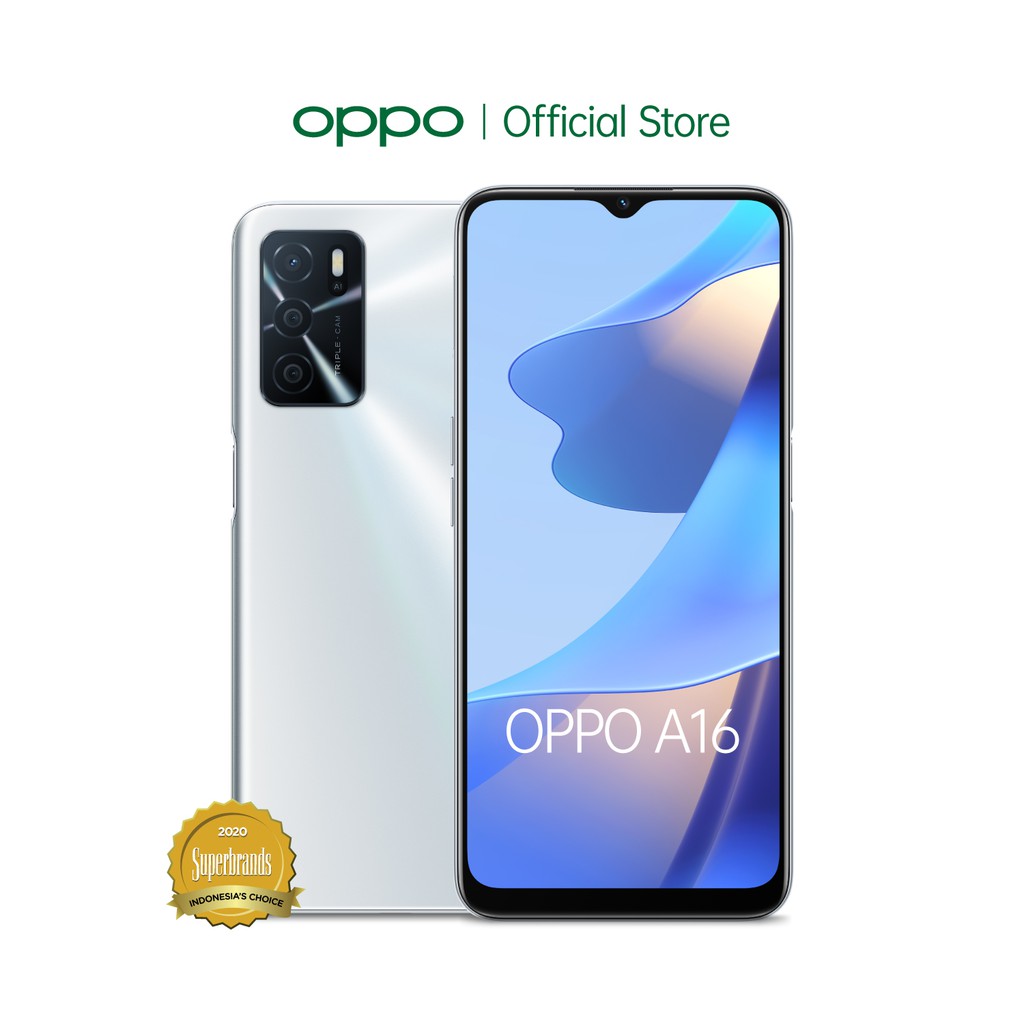 OPPO A16 3GB/32GB [13MP Triple Camera, HD+ Eye-care Display, 5000mAh]-Space Silver