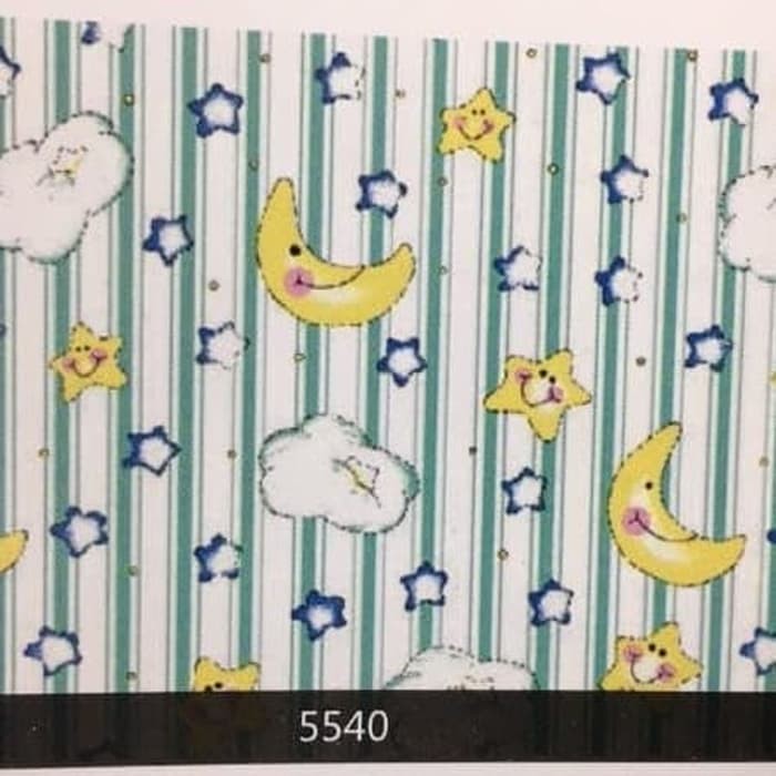 Dekorasi Dapur hiasan dinding kertas dinding Bintang Bulan Wallpaper Dinding 9M x 45Cm