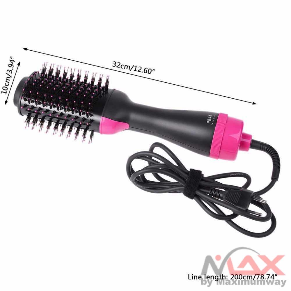 Sisir Elektrik Ion 1000W Meluruskan Rambut Melembutkan Menambah Volume Menebalkan Cepat mengeringkan kering Rambut One-Step Electric Hair Drier Comb Hair Straightener Hair Curler Brush Negative Ion Generator Hair Straightener Hair Curler