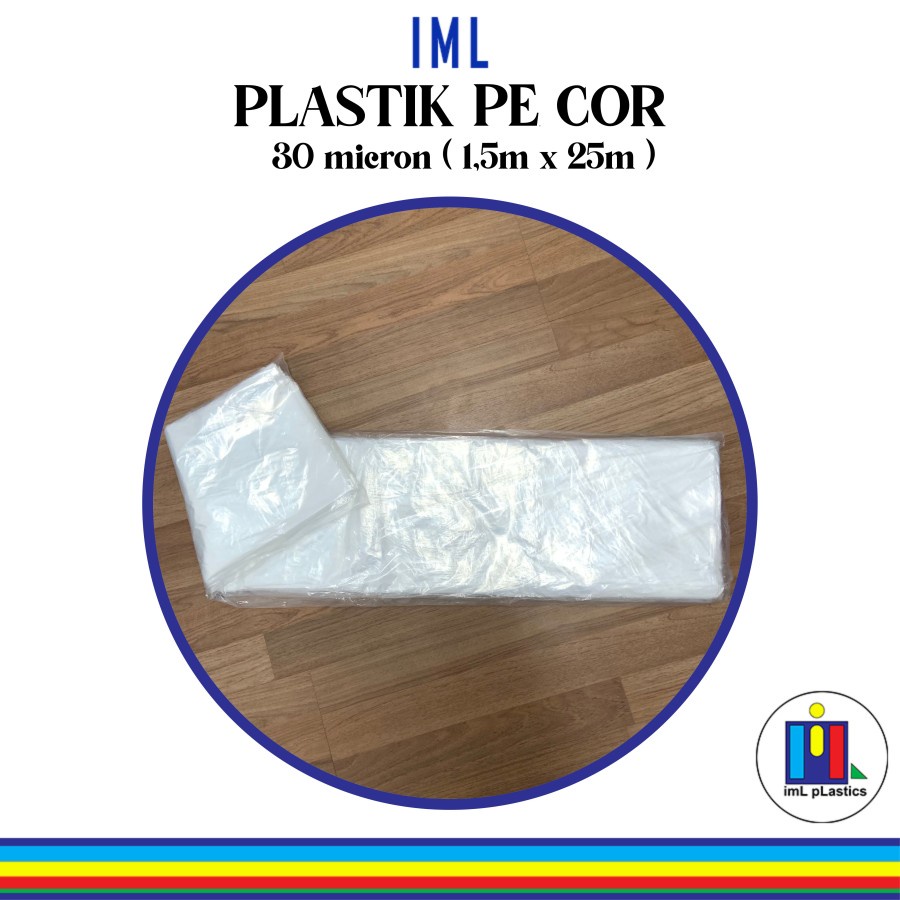 Plastik Lembaran PE Cor Double Layer/ Rol - Lebar 1,5m Tebal 30micron