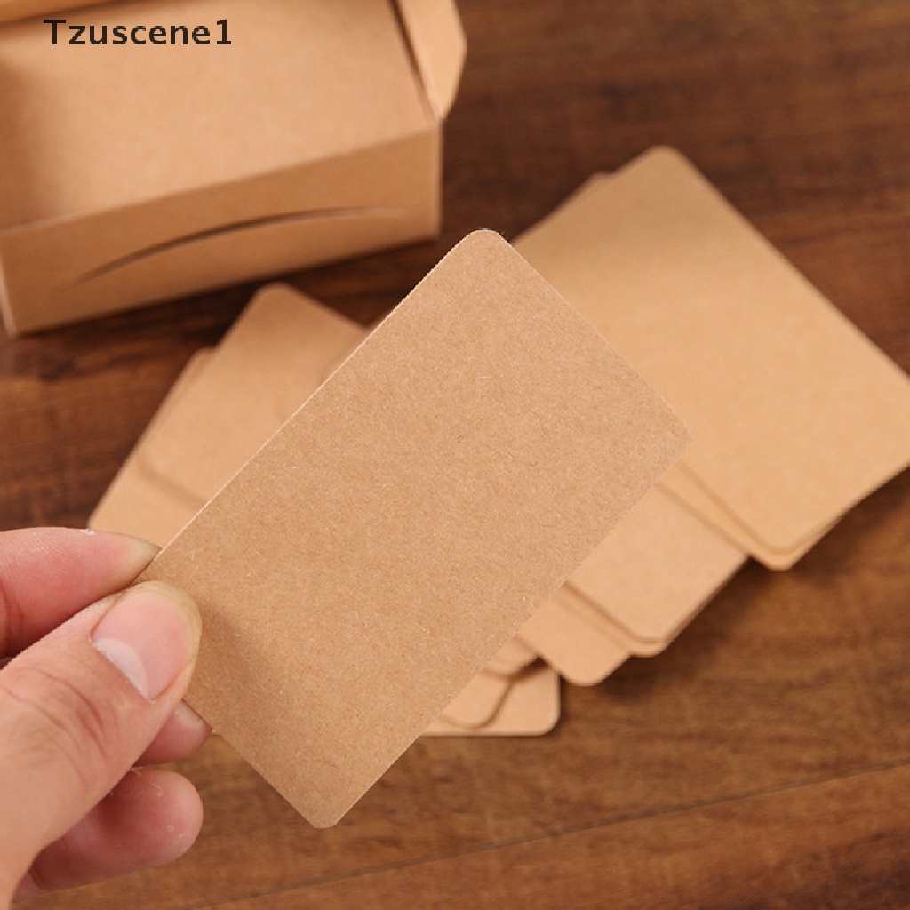 (Tzuscene1) 100pcs Kartu Nama Kosong 4.5x8cm Untuk Bisnis