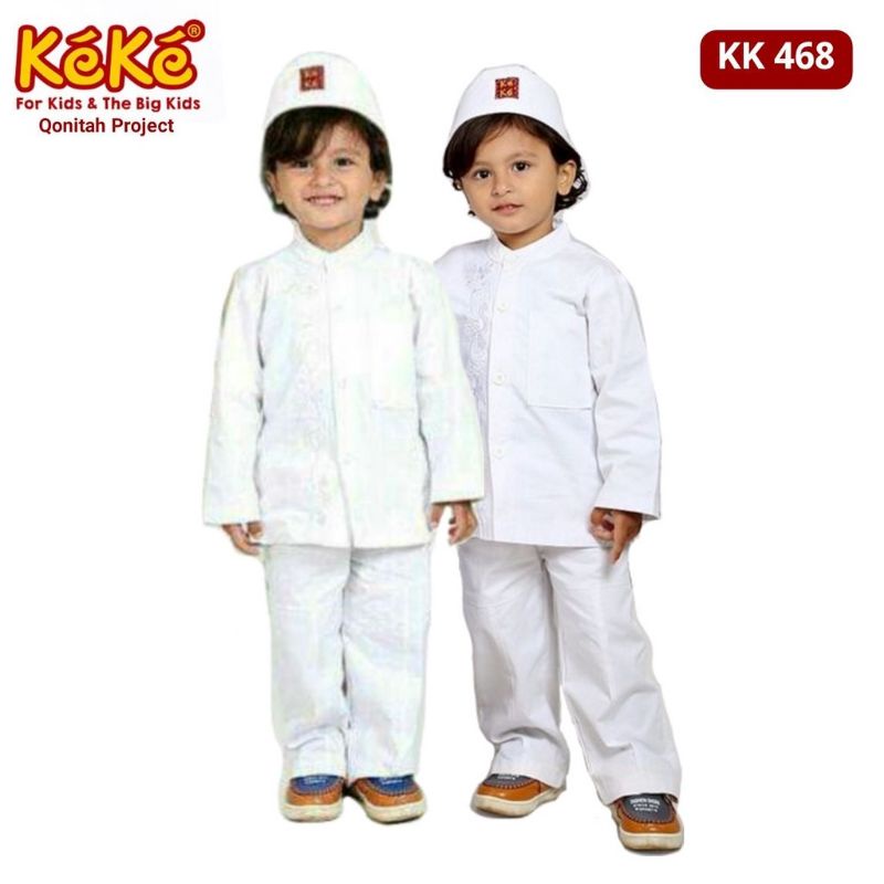 FLASH SALE KOKO ANAK LENGAN PANJANG ( PUTIH )KEKE
