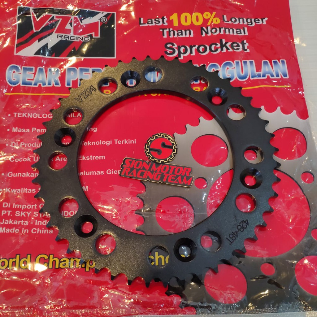 Gear Belakang / Rear Sproket 428 Honda CRF 150 48T VZM Hitam-1