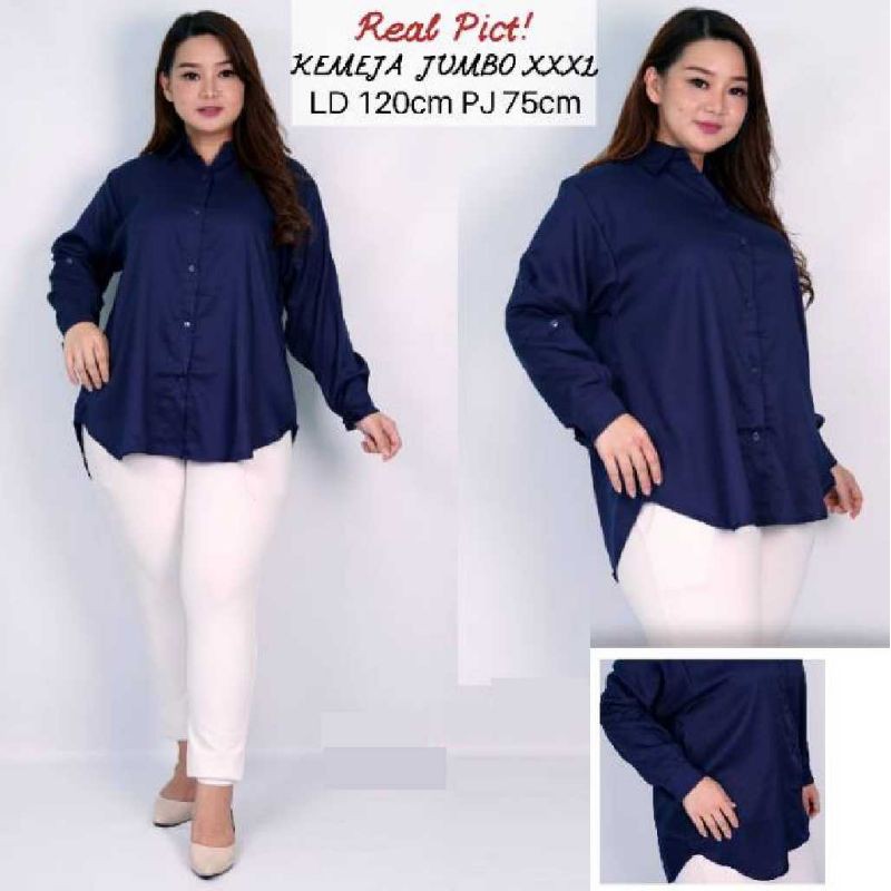 AT708 KEMEJA JUMBO - BAJU KERJA JUMBO - BIG SIZE JUMBO