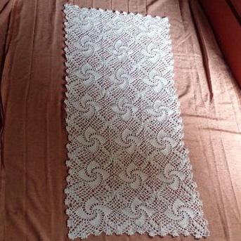 taplak rajut benang jala