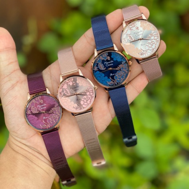 JAM TANGAN ALEXANDRE CHRISTIE BUNGA WANITA AC2853 ORIGINAL