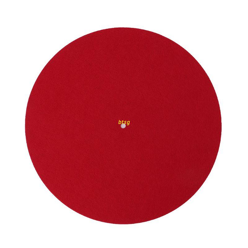 btsg Turntable Mat Slipmat Audiophile 3mm Felt Platter Vinyl Record Players Anti-Vibration Durable Anti-Static