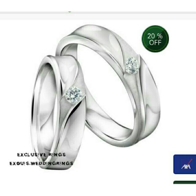 Cincin kawin perak, cincin couple perak, cincin tunangan perak, cincin pernikahan perak 01