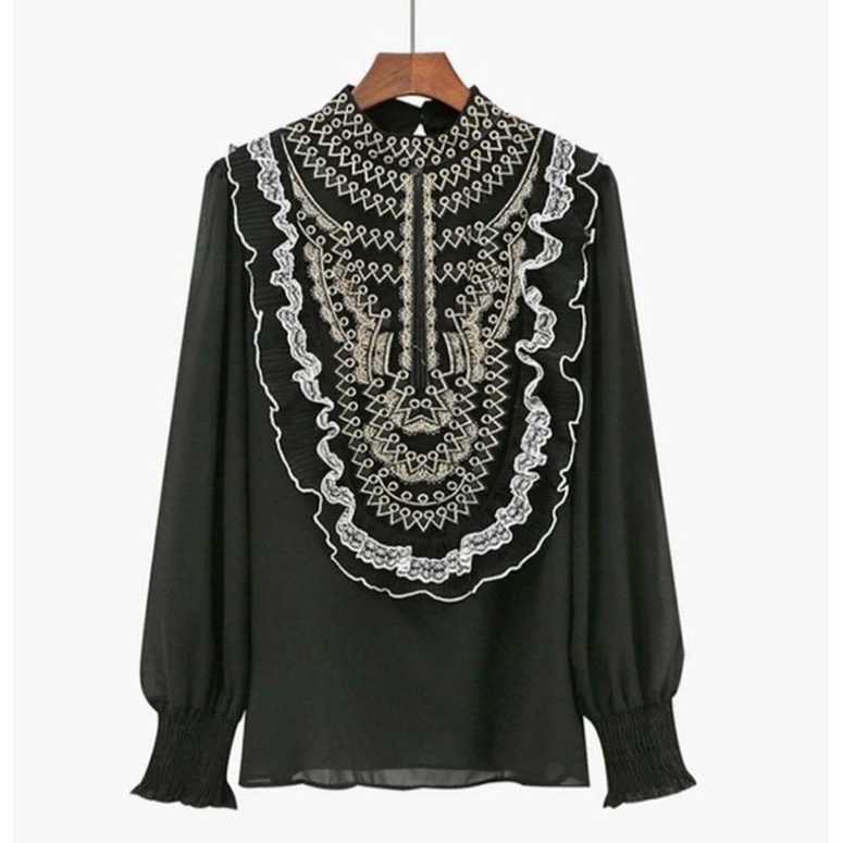 youngmoodis sofia top bordir blouse import