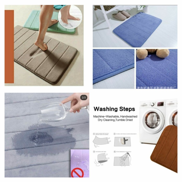 Keset Dapur Kamar KT02 Memory Foam Panjang Pendek Mat 2pc/1 Anti Slip