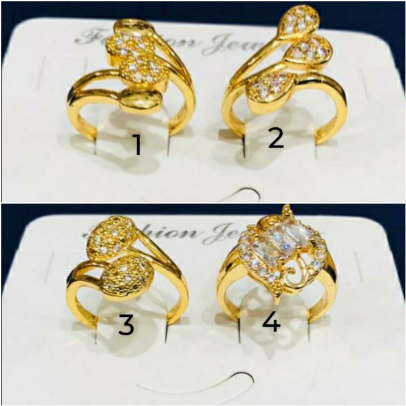 Fourfashion Cincin Casual Dewasa Xuping Motif Double Kekinian YT154