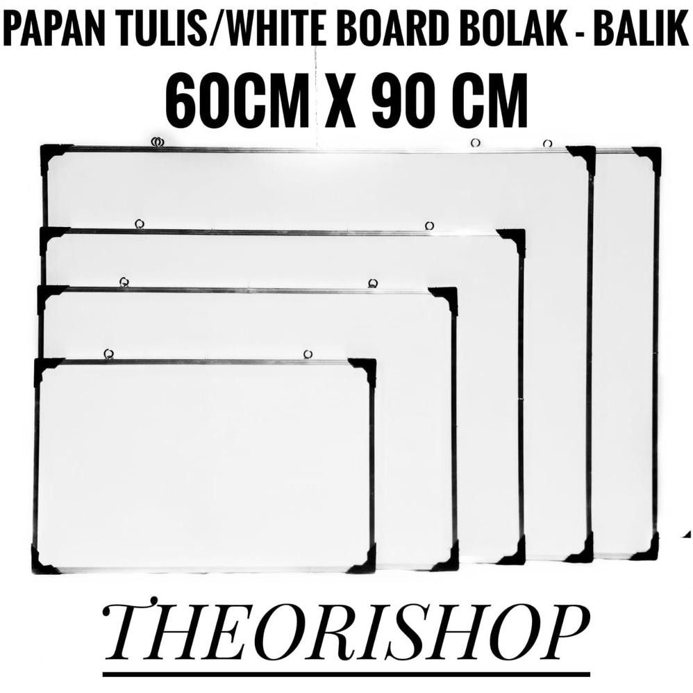 

COD AKTIF]] White board/Papan Tulis 60x90 2 sisi Spidol dan kapur Whiteboard TERPERCAYA Kode 713