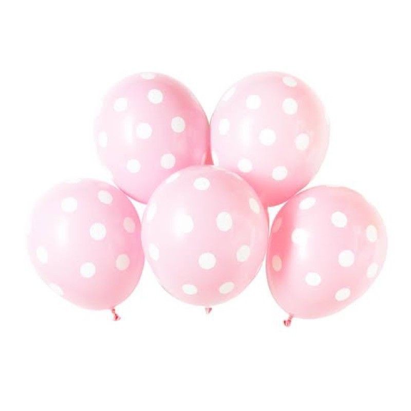 BALON POLKADOT WARNA WARNI karet tiup latex party pesta warna warni bintik