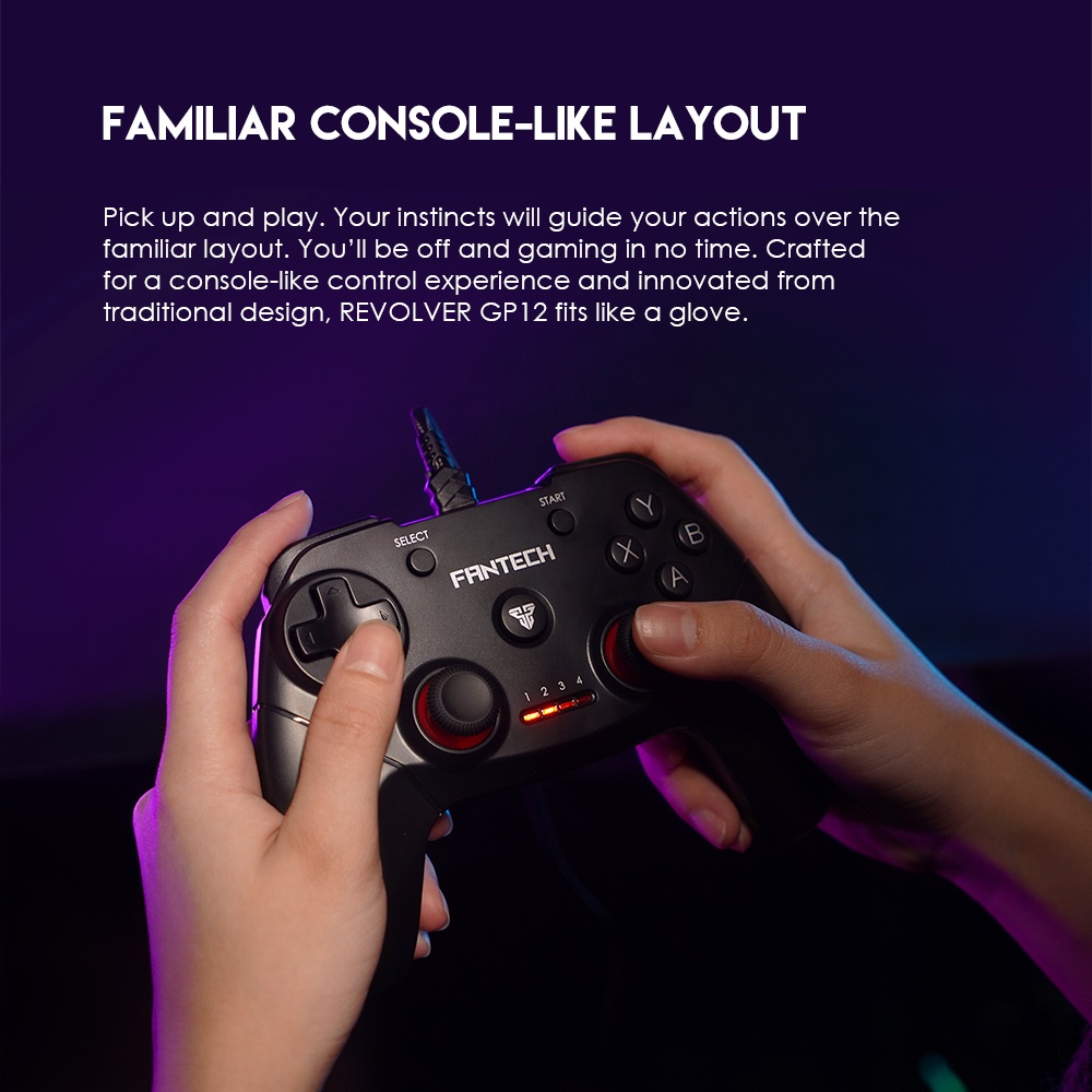 Gaming Controller Gamepad Joystick USB PS/XBOX/PC Fantech Shooter GP12 Wired Gaming Controller