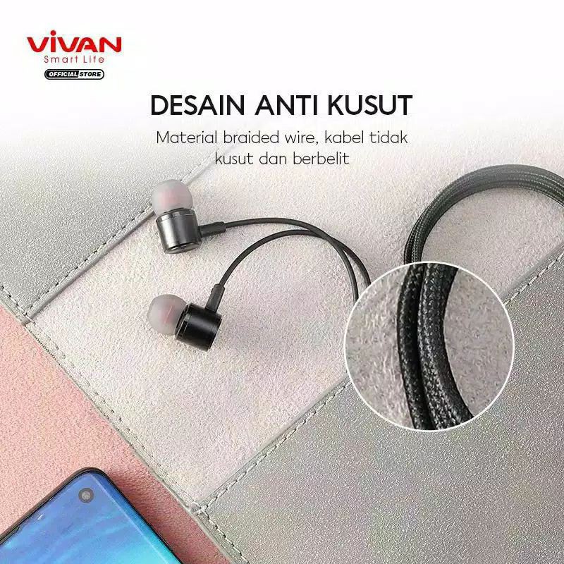 HEADSET VIVAN EARPHONE VIVAN Q11S BASS ORIGINAL HANDSFREE VIVAN
