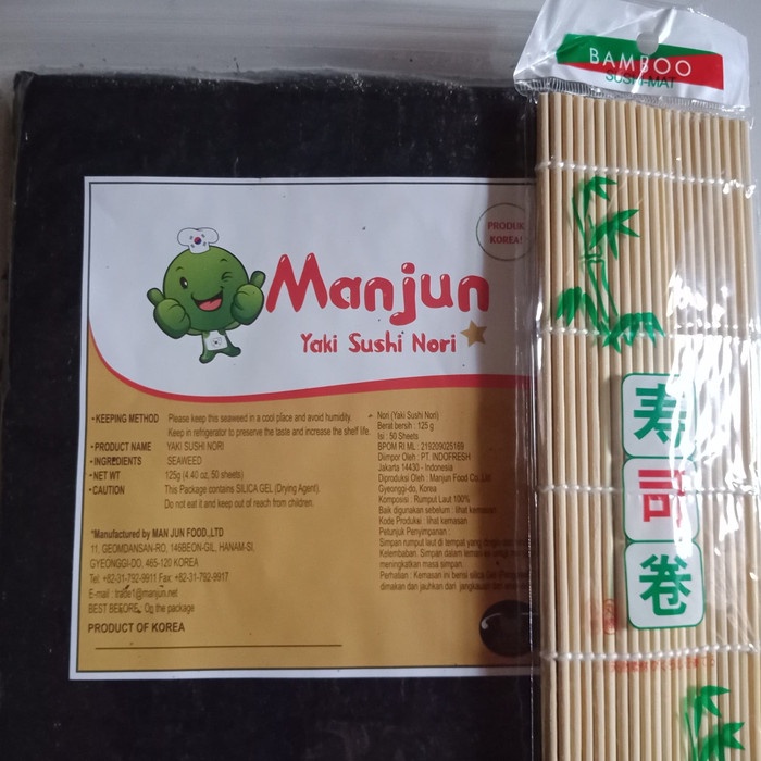 

Q124521 Paket Manjun Yaki Sushi Nori 50 Lembar + Sushi Mat Dw501Sqs