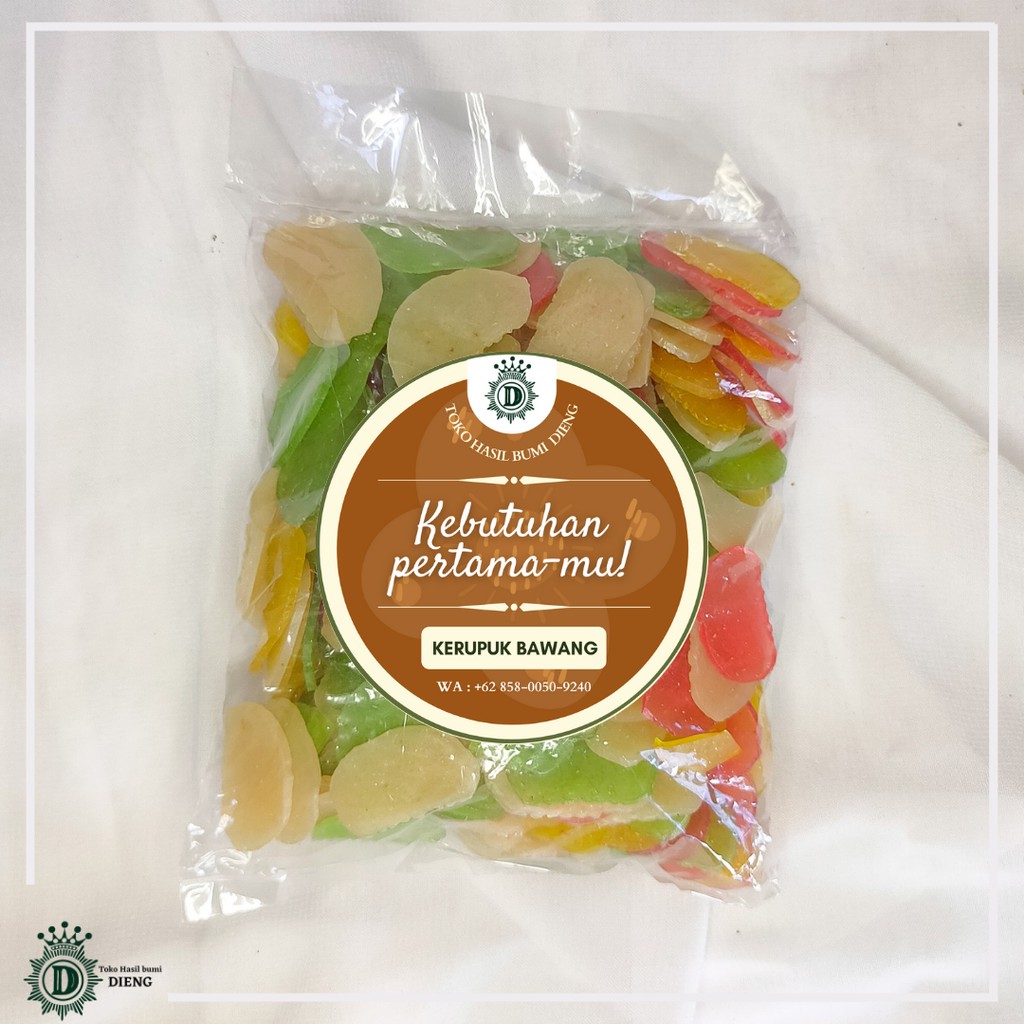 

KERUPUK BAWANG MENTAH WARNA WARNI 250GR