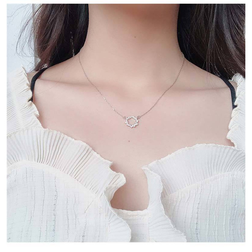 Kalung ANTI ALERGI Rantai Liontin Silver Ekor Ikan Mermaid Kupu Moon Gaya Korea Fashion Wanita S925 Women Necklace