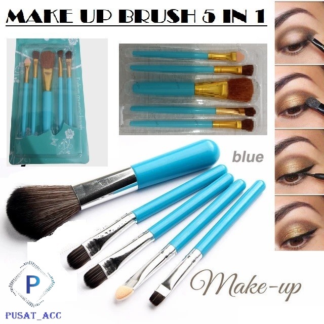 FCB5-Alat set make up 5 in 1 Brush makeup