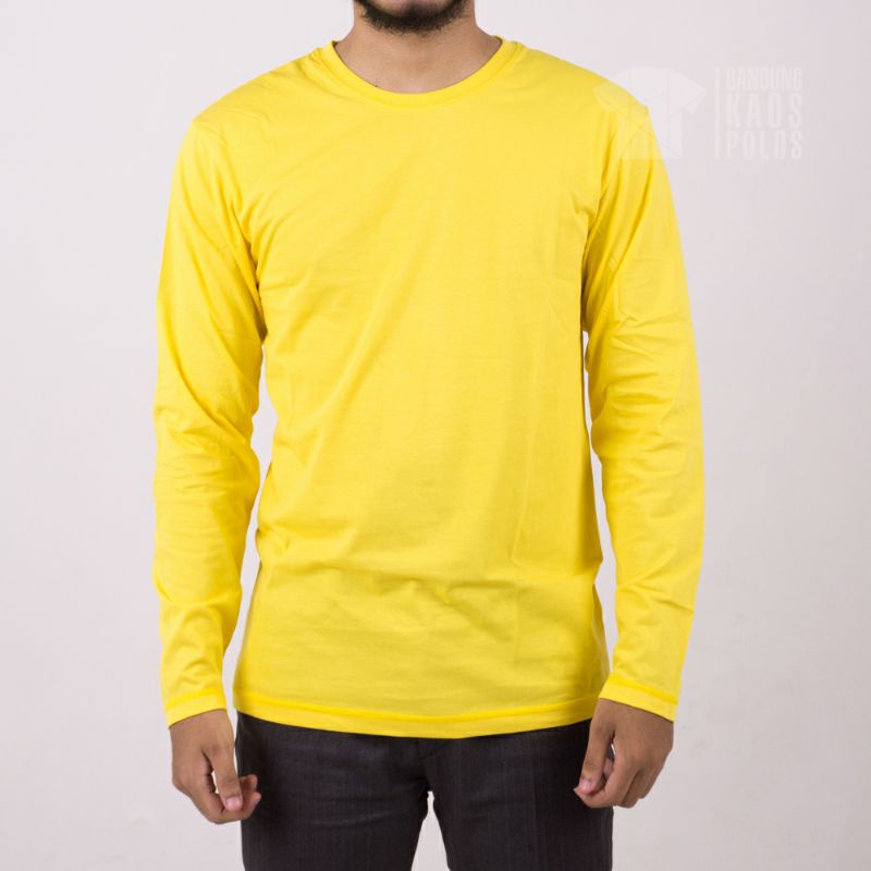 Baju Kaos Polos Lengan Panjang Cotton Combed 30s