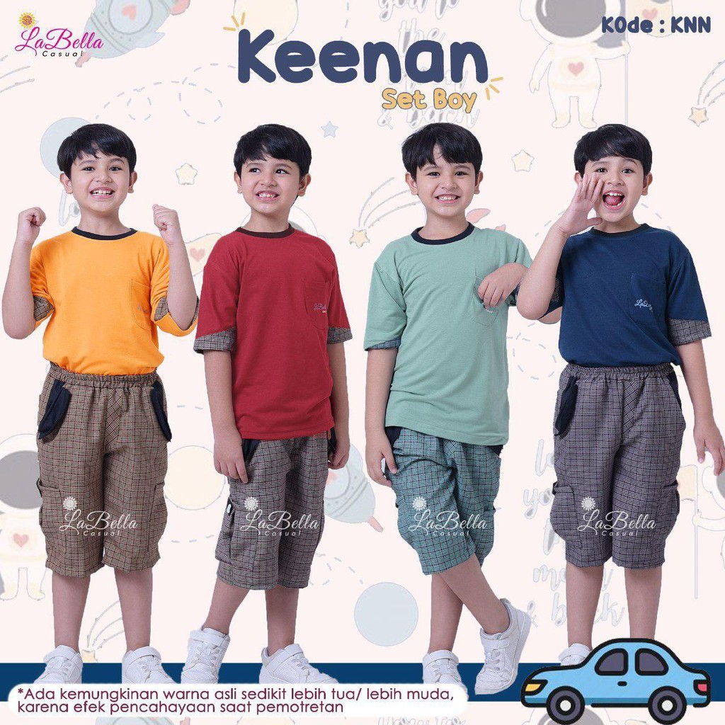 ( USIA 2 - 6 tahun ) SETELAN ANAK COWOK KEENAN LABELLA / SET ANAK LAKI LAKI PREMIUM / SETELAN ANAK C