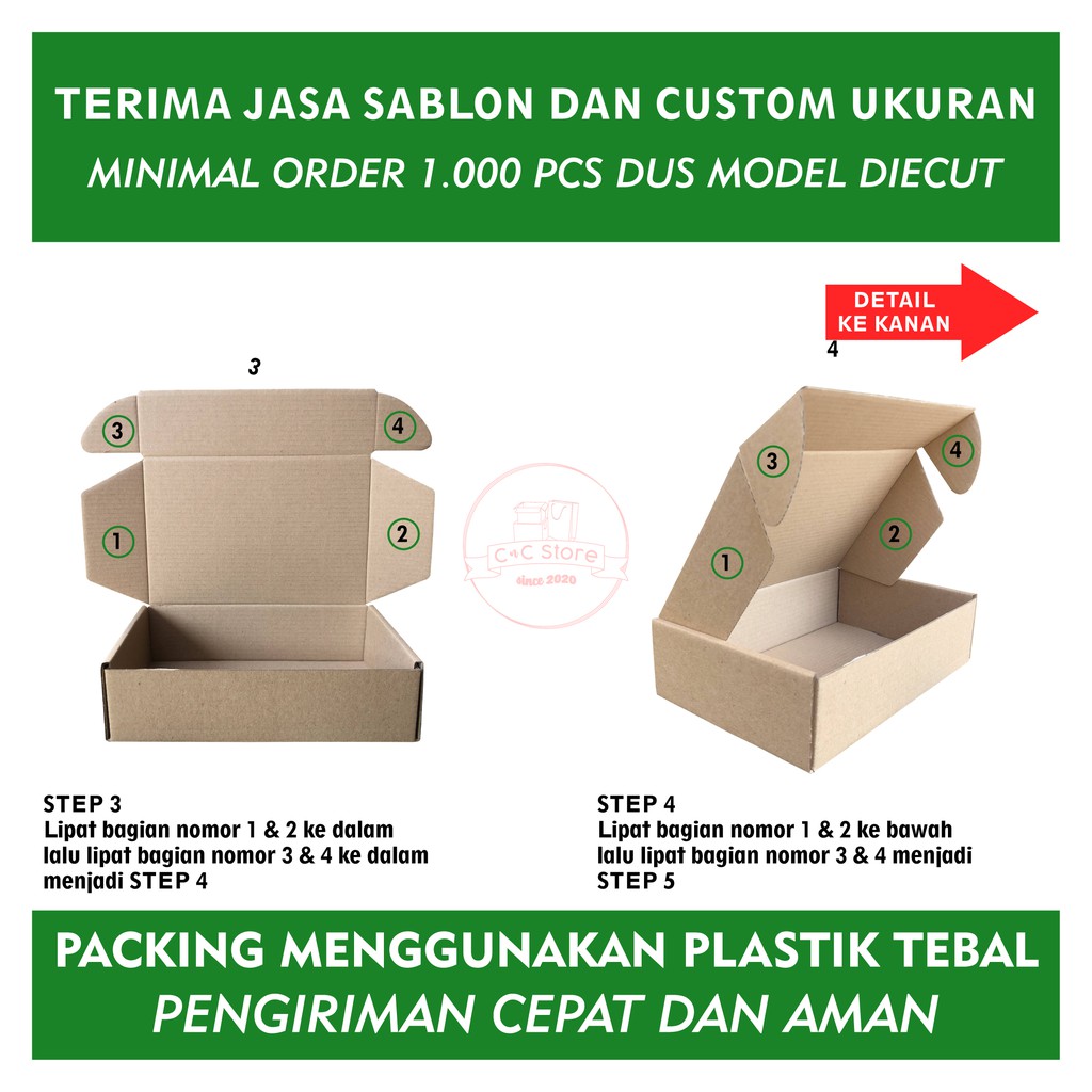 Kardus Box Karton Corrugated Polos Die Cut Uk 19x12x5-2