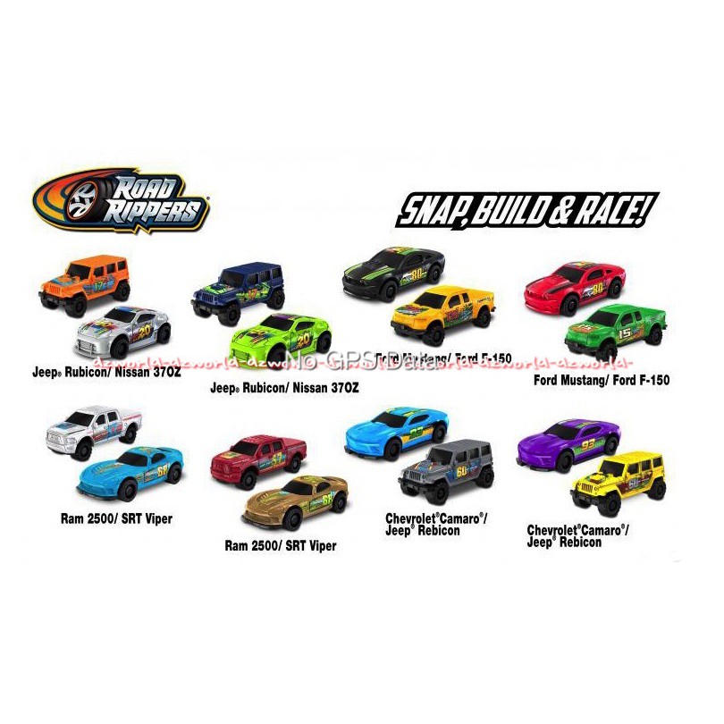 Road Rippers Snap N Play Build Race Car Mainan Surprise Mobil