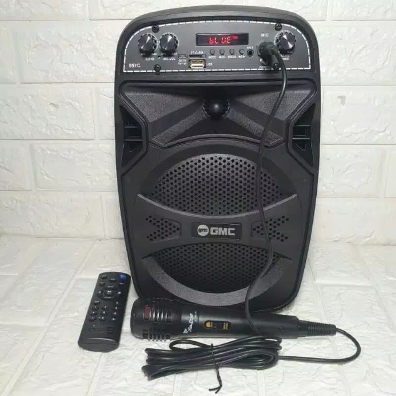 COD SPEAKER BLUETOOTH 6'5 INCH GMC-897C PLUS MIC KARAOKE X-BASS//SPAEKER KARAOKE X-BASS GMC 897C//SPEAKER SALON AKTIF//SPEAKER WIRELESS