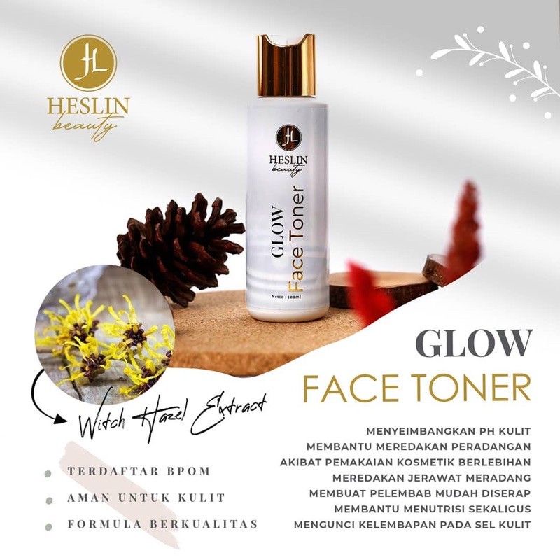 BISA COD (ECER) FACE TONER HESLIN BEAUTY ORIGINAL