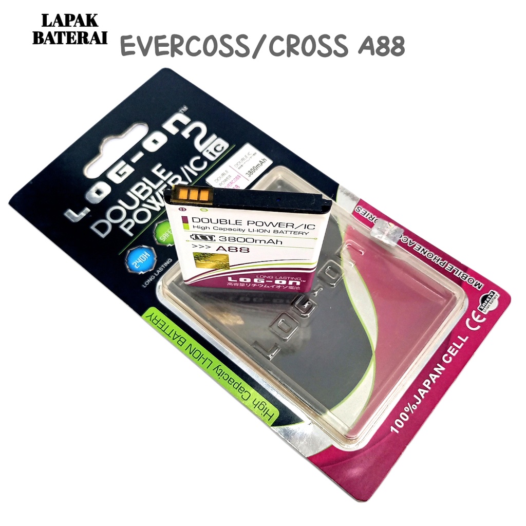 LOG - ON Evercoss A88 Baterai Double IC Protection Battery Batre