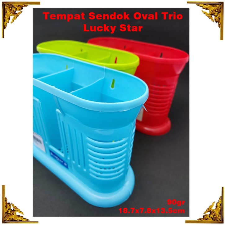 Tempat Sendok Oval Trio Lucky Star