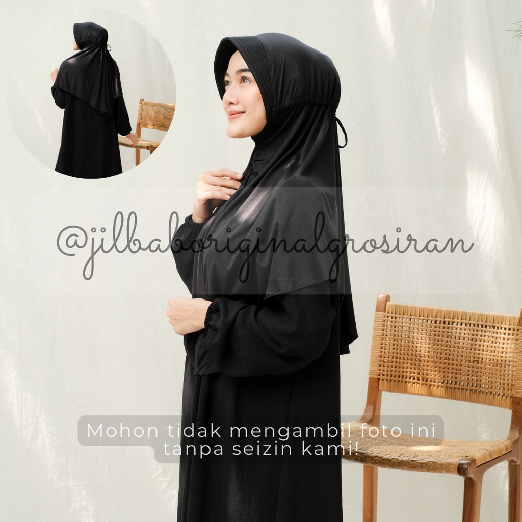 Jilbab Instan Jersey Premium Ori Jumbo Mewah Langsung Pakai Serut Hamidah Bahan Adem Bergo Murah Ori