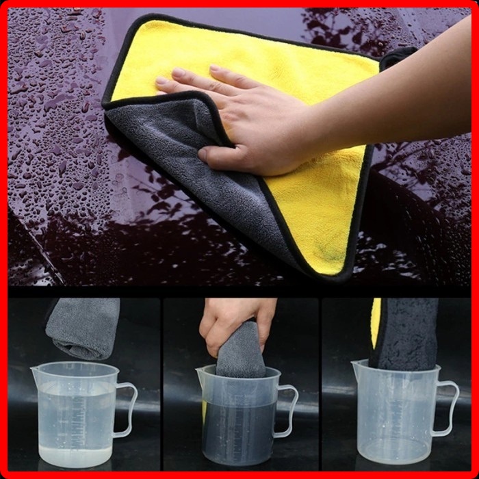 Kain Lap Microfiber Serbaguna 30X30 2 Sisi Halus Kain Lap Mobil Motor 2 Sisi Multifungsi