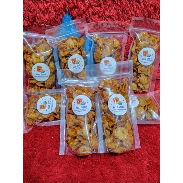 

cemilan murah/emping pedas manis