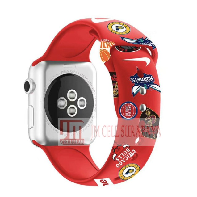 Tali Jam Strap Apple Watch 44mm 42mm 40mm 38mm - Motif Basket