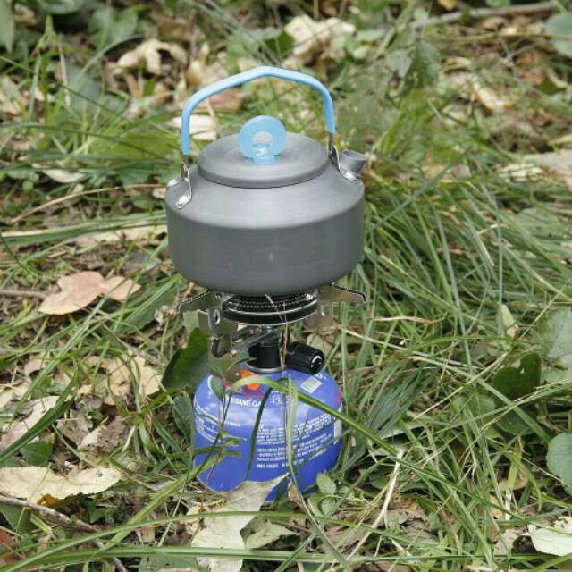 Kepala kompor lebar pemantik api gas portable mini stove ultralight with starter fire