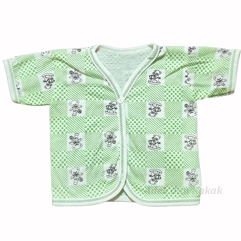 6 pcs Baju pendek bayi /atasan kancing 3 bayi buat 0-3 bulan