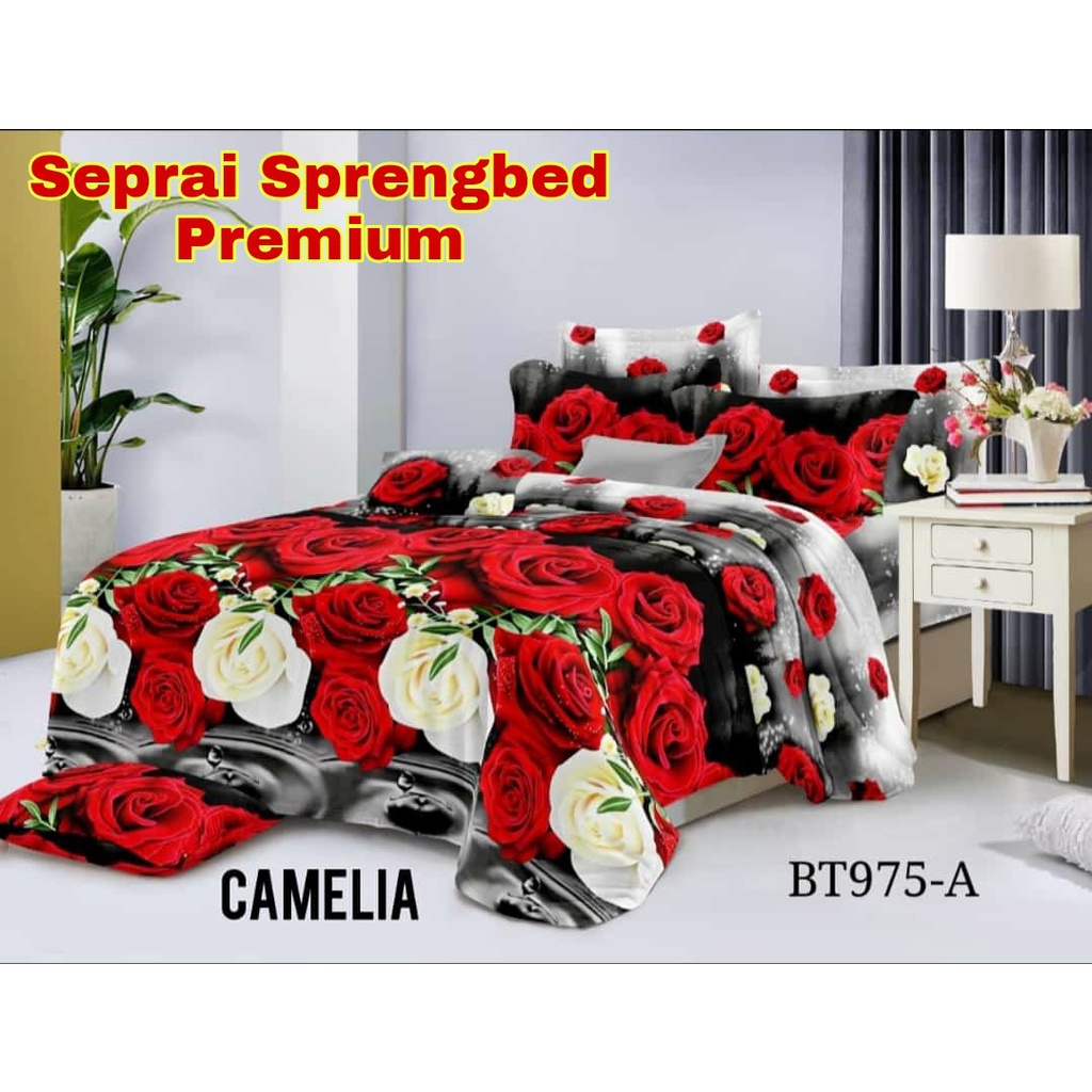 seprai halus bahan kintakun ukuran jumbo 180x200 lengkap 2 sarung bantal 1 sarung guling