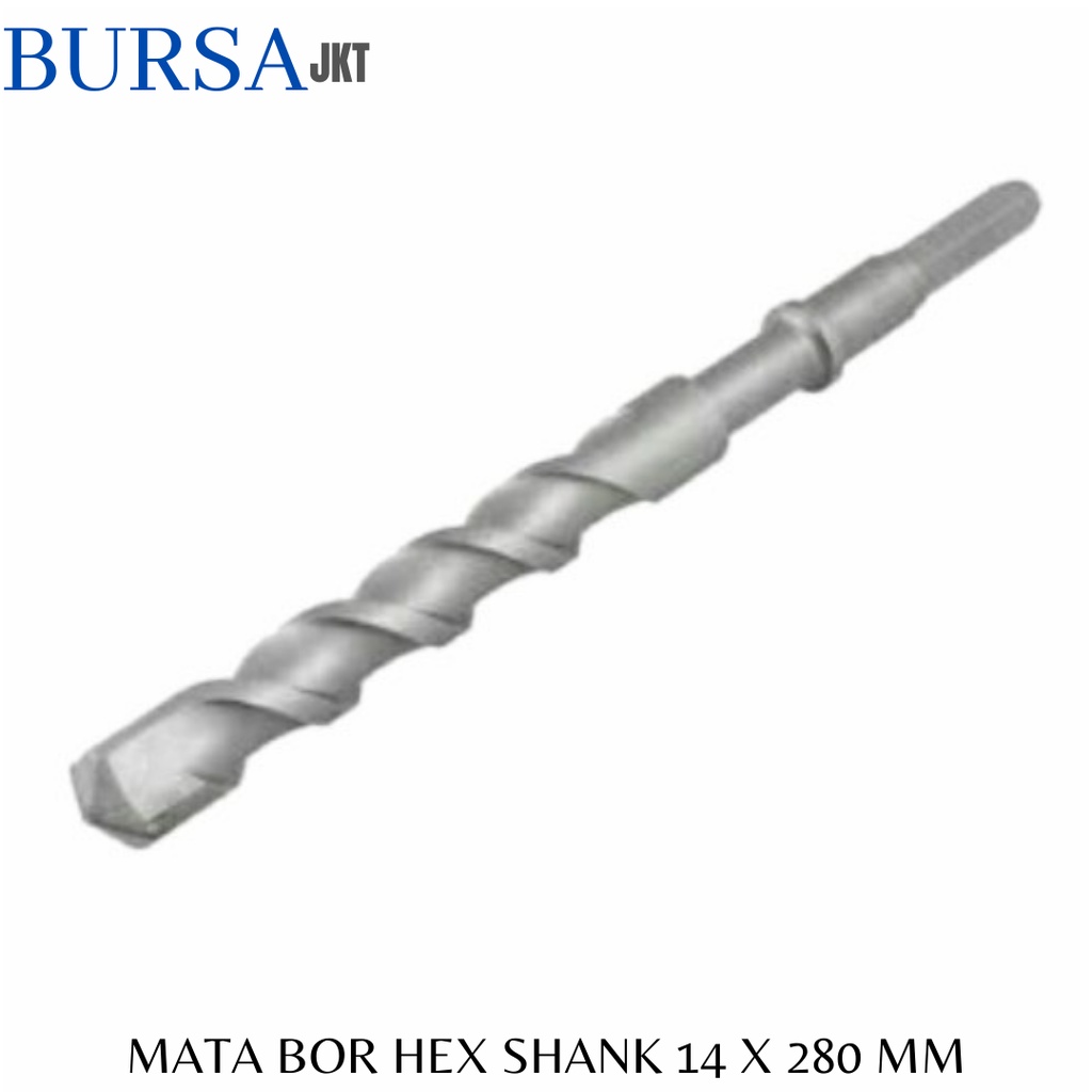HEX SHANK BATU BETON PANJANG 280 MM TWIST TIP GUN BOR LISTRIK DRILL BIT 14 MM