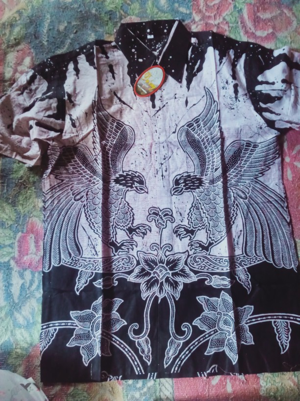 Bswart Batik Hrb026 Kenongo Hem Pendek Anjani Biru Pekalongan M L Xl Batik Pria Murah Modern Grosir