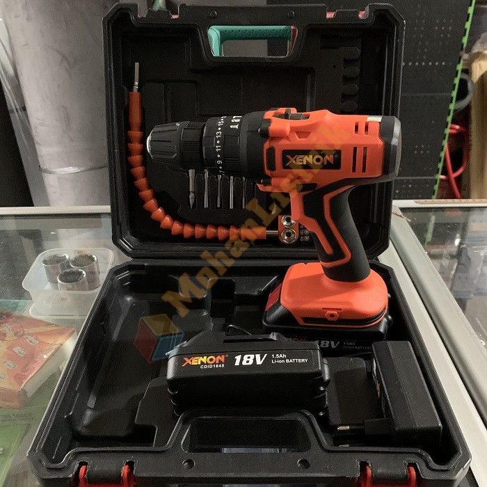 Bor Cordless Baterai 18V 18 Volt XENON CDID 1845 18V Impact Cordless Drill