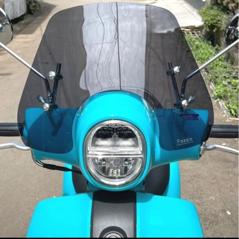 paket visor FAZZIO 125 dan spion retro klasik tangkai panjang