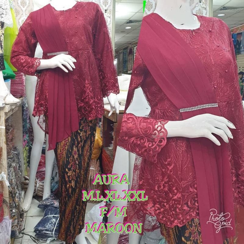 REAL PICT • SET KEBAYA SELENDANG FM NEW / KEBAYA JUMBO / KEBAYA OUTFIT MODERN-1