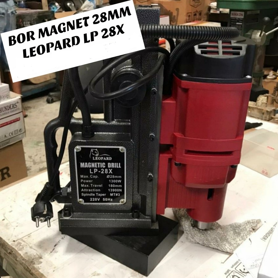 LEOPARD LP-28X Mesin Bor Magnet 28 mm - Magnetic Drill Besi 28mm