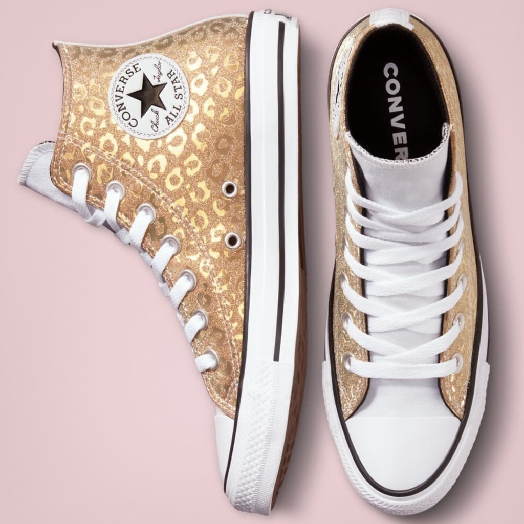 Converse Chuck Taylor All Star Leopard Glitter Saturn Gold White