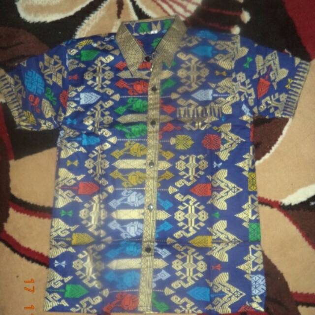 Kemeja batik anak lengan pendek