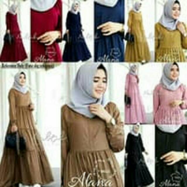 Gamis syari Alana Maxi