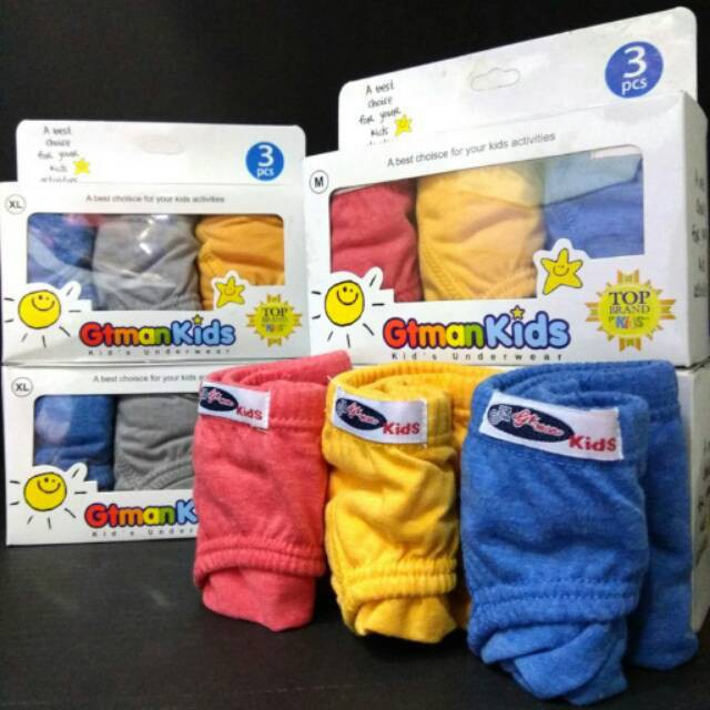 Celana Dalam Anak Laki-laki  GTman GMX-Kids ISI 3Pcs/Pack
