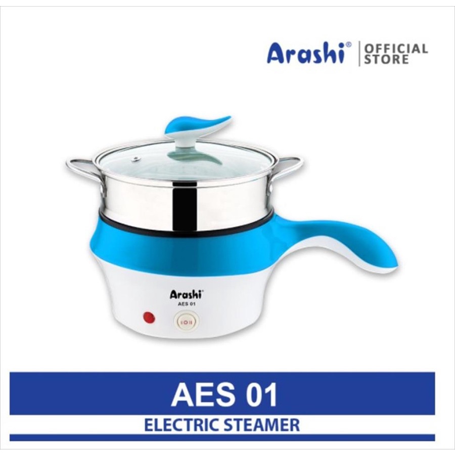 Arashi AES-01 Electric Steamer Panci Listrik AES01 Panci Kukus Elektrik Listrik Kukusan Stainless