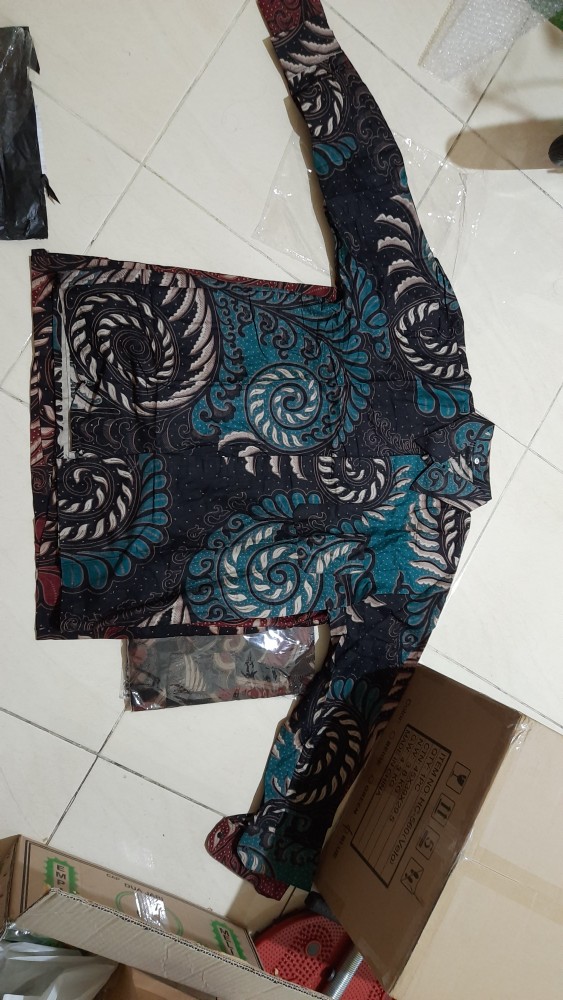Kemeja Batik Pria Lengan Panjang Size M L Xl Xxl  Bswart Batik Hrb026 Kenongo Hem